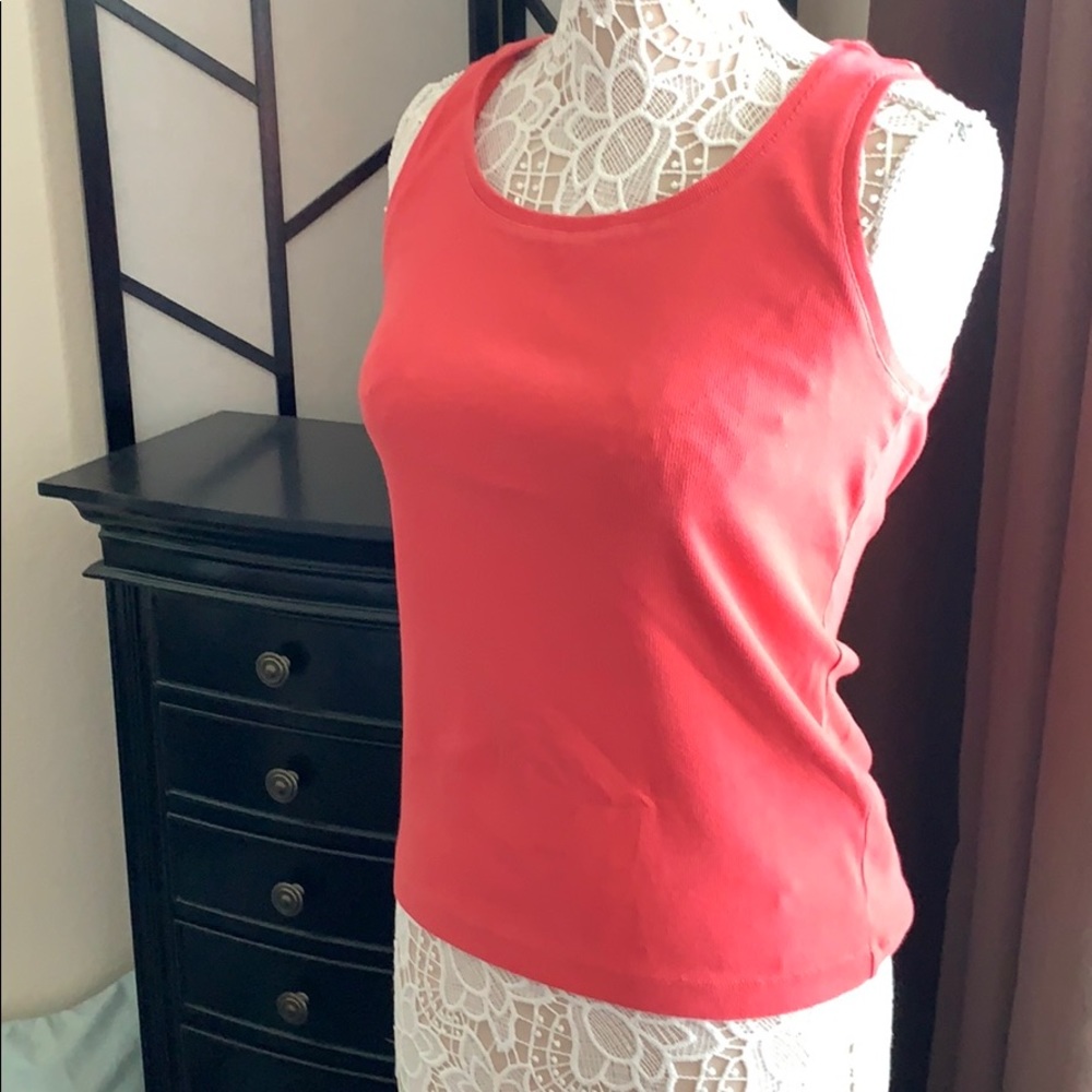 Chico’s Dark Pink Ribbed Tank -  Sz 2 (L 12)